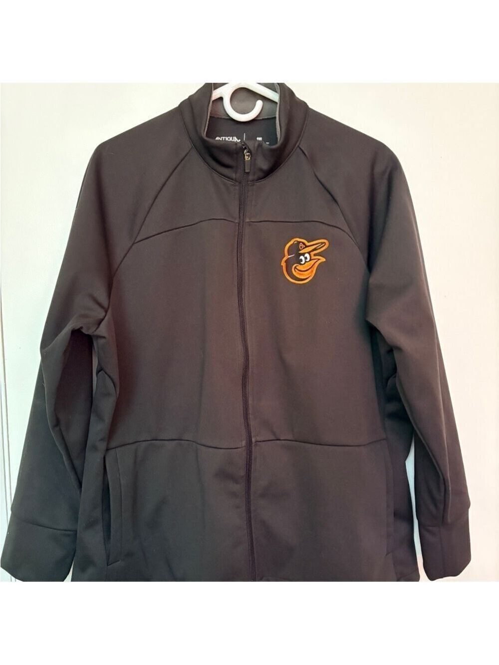 Antigua Baltimore Orioles Black Full-Zip Jacket with Embroidered Logo
